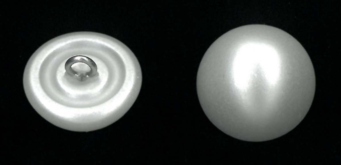 MATT HALF ROUND PEARL BUTTON - SIZE 18 - IVORY